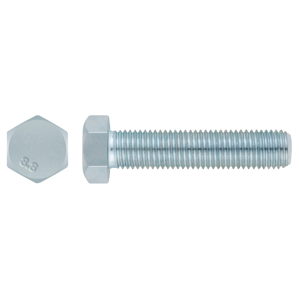 DIN-933 [CP] Tornillo rosca métrica con cabeza hexagonal 8.8. Rosca completa. Zincado